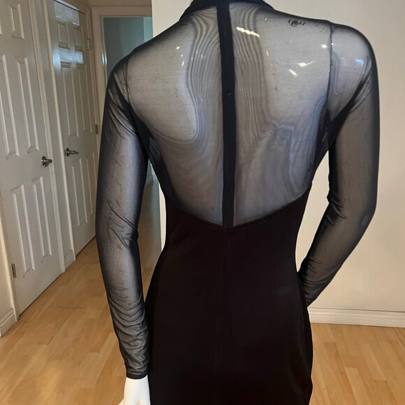 VINTAGE NICOLE BAKTI JERSEY RHINESTONE EMBELLISHED GOWN SIZE L LARGE - Picture 9 of 12